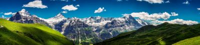 Blick auf Schreckhorn, Wetterhorn