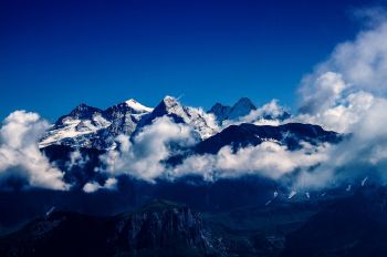 Blick auf die Alpen vom Rothorn